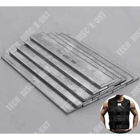 Teräspaneeli - TD - Painoliivi - 1.54 kg - Hopea - 10x2.5x0.5 cm