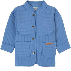 Piupiuchick Blue Mandarin Quilted Jacket 4 Years - Coats and jackets - 4 years - Blue