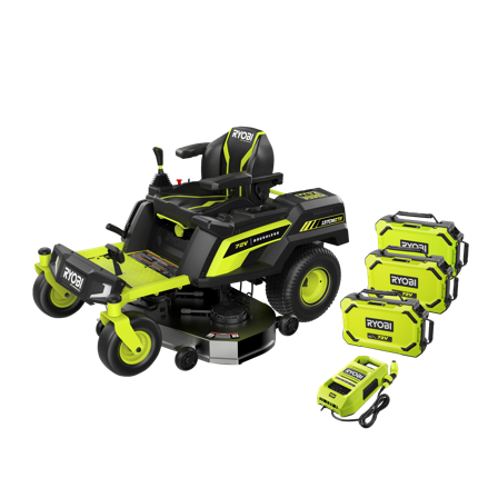 Ryobi RY72ZTRX137-310 Åkgräsklippare 72V, med laddare, Trädgårdsmaskiner