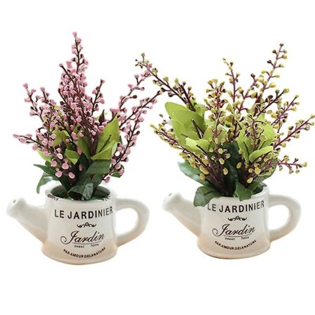 2 kpl Simulaatio Kasvi Ruukku Koristelu Muovikasvi Ruukku Vihreä Kasvi Kodin Koristelu