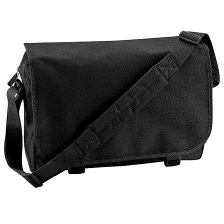 Bagbase Justerbar Messenger Bag (11 liter) (2-pack) En Storlek Svart