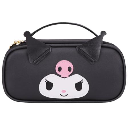 Sanrio kynäkotelo tytöille, PU-nahkakynäkotelo lapsille vetoketjulla, sarjakuva-animekynäkotelo kouluun, koulutarvikkeet lahja Black
