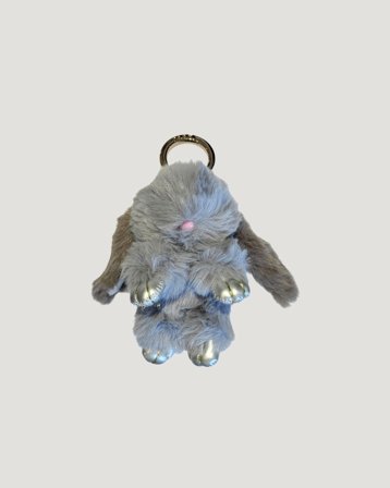 Dark Department Fluffy Bunny Bag Charm Harmaa Asusteet Tytöt - Kids Brand Store