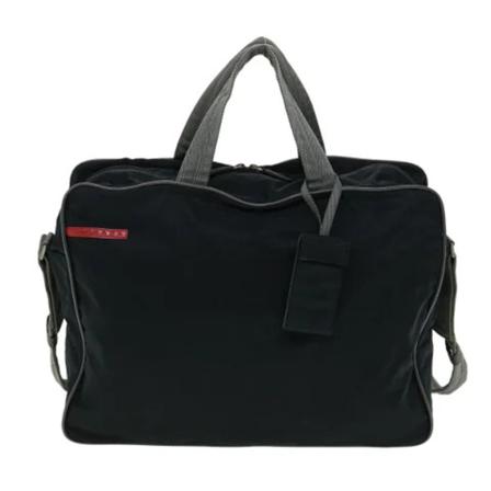 Prada Vintage, Pre-owned Weekend Bags Zwart, unisex, Maat:ONE Size,nylon