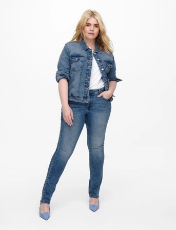 ONLY Carmakoma Carwespa Ls Jacket Light Blue Dnm Noos - Blue - 42