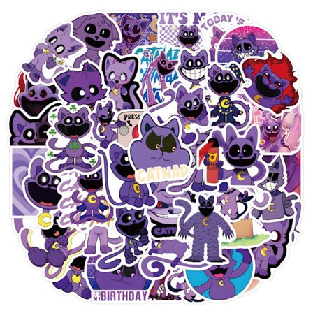 55 st Gengar-klistermärken Cartoon Anime Estetisk Vattentät Vinyldekal för Vattenflaska Laptop Telefon Scrapbooking Journal