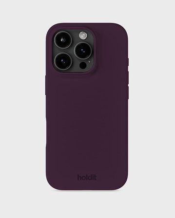 HOLDIT Silicone Case iPhone 16 Pro Deep Plum, Tøj & Bolig, Elektronik, Telefon & Mobiltilbehør