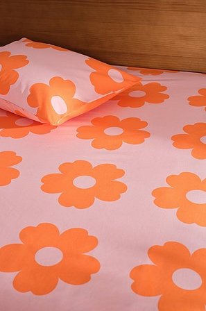 Jotex - Spannbettlaken Rosa/orange - WERNER - Kaufe Spannbettlaken bei Jotex