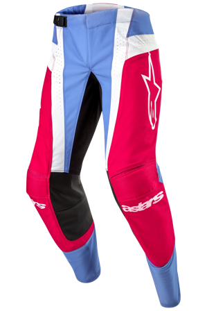 Pantaloni Cross Alpinestars Techstar Ocuri Blu Chiaro/Rosso Mars/Bianco 28