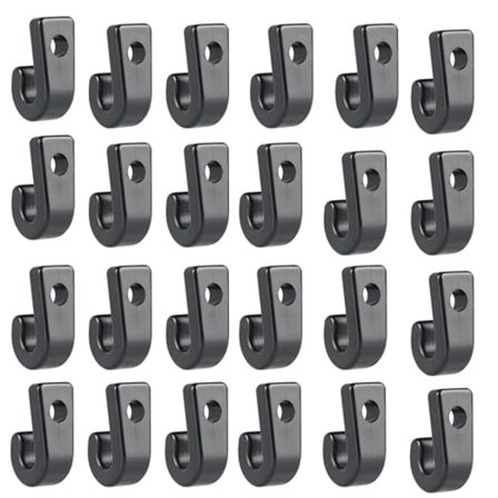 50 st Kayak J-krok Svart Hållbar Plast Kajak Spännbandskrok, J-krok för Ka