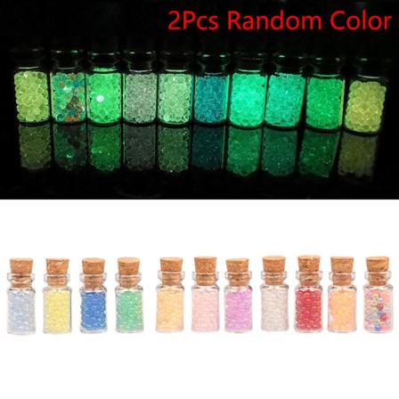 2 Stk Mini Luminous Bead Ønskeflaske Home DecorDukkehus Mini one size