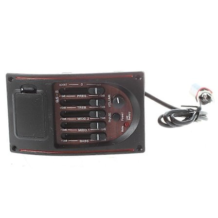 Förstärkare för akustisk gitarr - Förinstallerad förförstärkare, 5-bands EQ, Stämmare, Piezo Pickup
