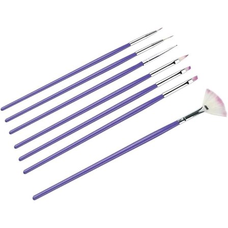 7 st Nail Brushes Allt för Manikyr Nail Art Verktyg Målning Gel Verktyg Kits Hybrid Polish Brushes Set DIY Nail Gel