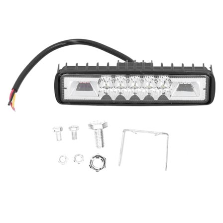 LED-arbetsljus för bil, strålkastare, rött och blått blinkande ljus, vattentätt, 48W, 12V, universellt