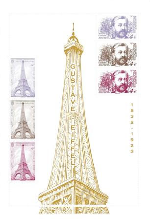 Frankrig - Eiffel - Postfrisk special miniark. Oplag 40.000