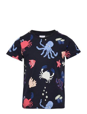Top Ss Aop Ocean T-shirt Multi/mønstret Lindex