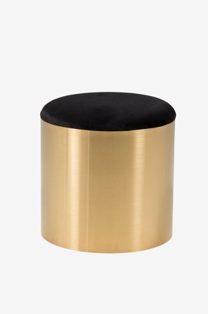 Furniture Fashion - Rahi Puff, halkaisija 45 cm - Musta - Rahit - - Homeroom