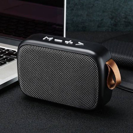 Bluetooth-högtalare, bärbar trådlös Bluetooth-högtalare, subwoofer, trådlös utomhusstereo, bas, USB/TF/FM-radio, rea (grå)