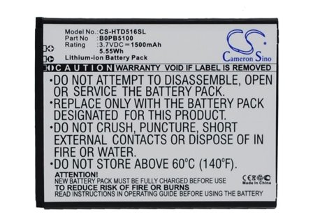 Batteri till SmartPhone, Mobil för HTC Desire 516, Desire 516t, Desire 516c m.fl.