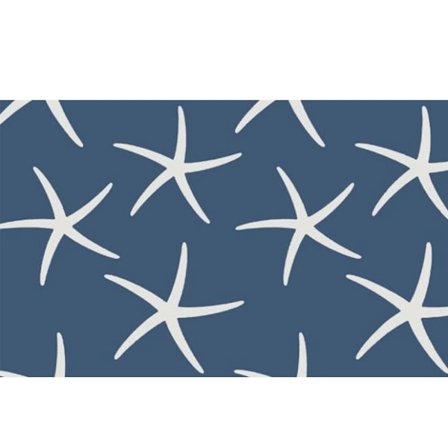 Reef-lattiamatto 60x90cm puuvilla-polyesteri sininen/valkoinen