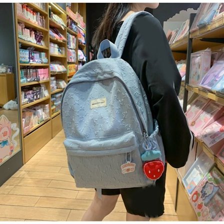 Mordely Student Skolväska Ryggsäck BLÅ