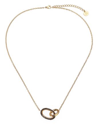 Harper Necklace Black/Silver Accessories Jewellery Necklaces Dainty Necklaces Gull Bud To Rose*Betinget Tilbud