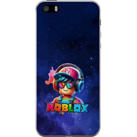 Kompatibel Mobilcover til Apple Apple iPhone 5s Roblox Space Explorer Design med futuristisk rumtema med farverige detaljer, spilfornemmelse og neonly