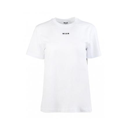 Msgm Logo T-shirt Hvid, Dame T-shirts