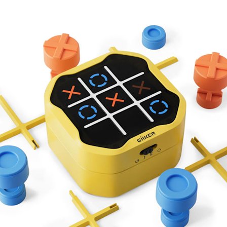 Tic Tac Toe-spel, 3-i-1 handhållen pedagogisk spelkonsol, bärbart resespel för utbildning och minnesutveckling, Bolt Game
