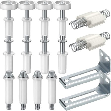 16 stk. Skydedørs dobbeltfoldedørs hardware hængsler metal top pivot