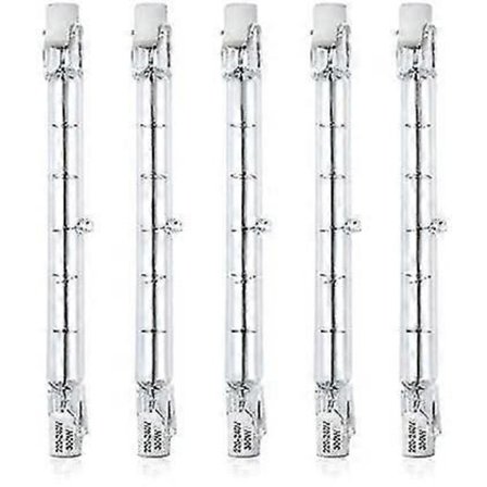 5 st Dimbar R7S 118mm 300W Halogen Pencil Bulb AC 220-240V 3100lm Linjär Halogenstrålkastare För Landskapsbelysning, Säkerhet, Gatubelysning [DB]