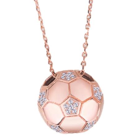 Sporthalsband För Män Pojkar, Fotbollshalsband I Rostfritt Stål Rose Gold