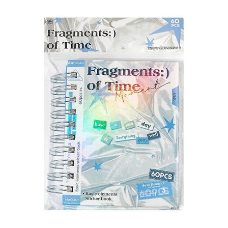 60 ark Koreanska Time Fragments Serie Spiral Skärmärkesbok DIY Scrapbook Collage Junk Journal Bakgrund