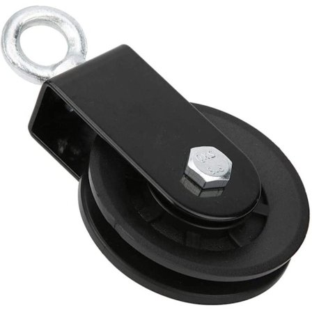 Blok 90mm tomgangshjul med 360° roterende U-holder beslag til F