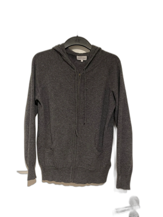 Mörkgrå hoodie i kashmir från Davida