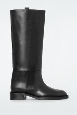 COS Women's Leather Riding Boots in Black