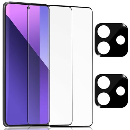 2-Pack XIAOMI REDMI NOTE 14 Näytönsuoja & 2-Pack linssinsuoja - Karkaistu Lasi 9H - Super laatu 3D