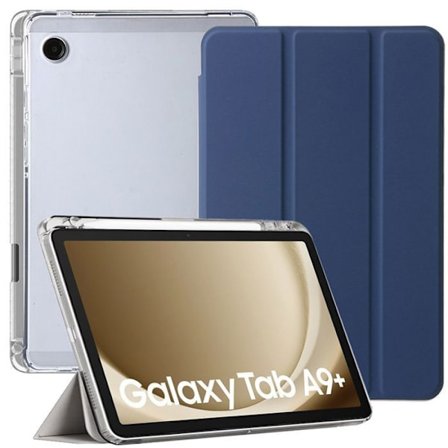 Skyddsskal - BOOLING - för Samsung Galaxy Tab A9 Plus (11") - Marinblå med Penna-ficka