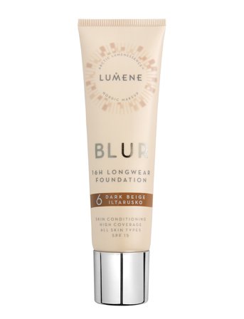 LUMENE Blur 16H Longwear Spf15 Foundation 6 Dark Beige - 30 ml