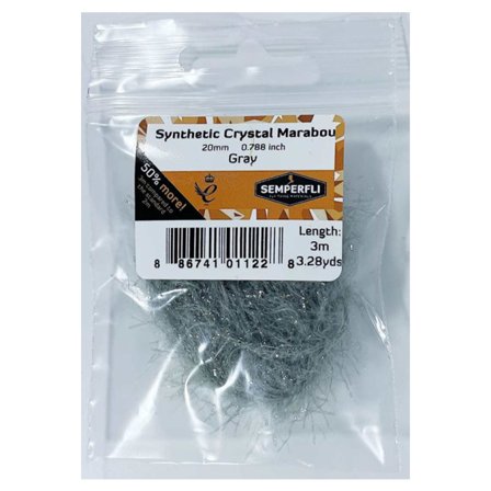Semperfli Synthetic Crystal Marabou 20mm - Dark Gray