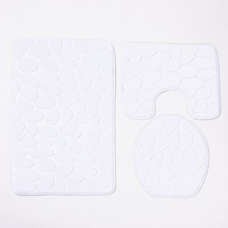 3st/ set Badmatta Set Badrumsmattor VIT