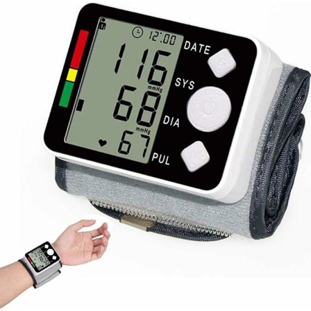 Blodtrykksmåler for håndledd for hjemmebruk - Mål blodtrykket automatisk med pulsdeteksjon etter hjertefrekvens