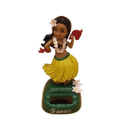 1 pakke soldrevet Hula Girl Bobble Rystende Hoved Dukke Bil Instrumentbræt Dansende