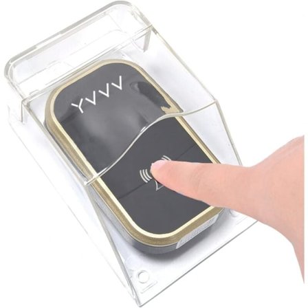 Transparent skyddskåpa för utomhusdörrklocka, vattentät, trådlös, med väggfäste - Mått: 11 x 6 x 5 cm