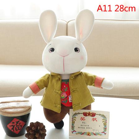 Kawaii Bunny Plysch Baby Leksaker Mjuk Trasa Gosedjur För