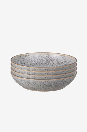Denby - Pastatallerken Studio Grey 22 cm 4-pk - Grå - Tallerkener - Fra Homeroom