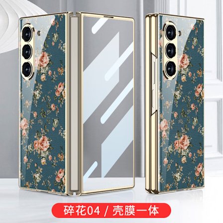 Egnet for SM zfold6 mobiltelefondeksel folding skjermglass skall elektroplettering linse full skall skall film integrert