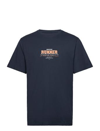 Dprunner T-Shirt T-shirts Short-sleeved Marineblå Denim Project*Betinget Tilbud