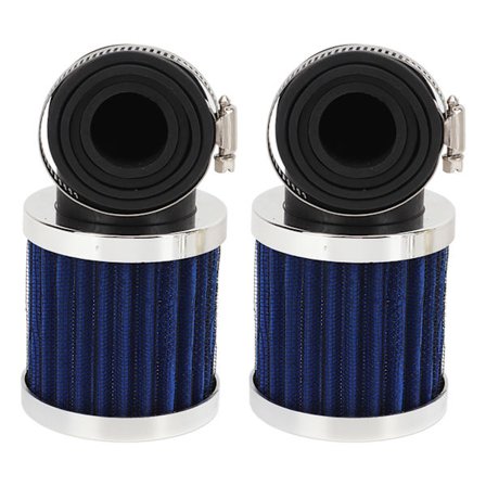 2 kpl Moottoripyörän Ilmansuodatin 90 Asteen Kulmassa Taivutettu Ilmansaanninpuhdistin 28mm‐48mm Kaasuttimen Suuttimelle Moped Scooter ATV Dirt Bike 