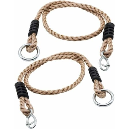 Trädgårdsgunga rep hängmatta stol hängande kit, justerbar längd nylonrep håller upp till 300 kg, perfekt för lekplatser, barngungor, utomhusbruk